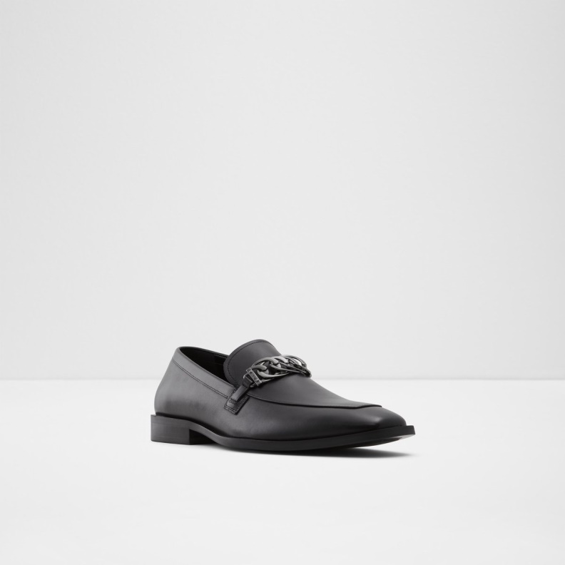 Suavo Loafer Fashion Aldo Black Leather Smooth