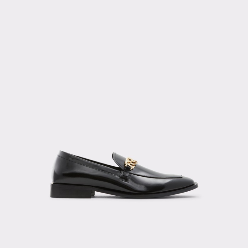 Aldo Black Leather Smooth Fashion Suavo Loafer