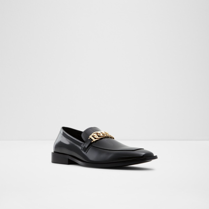 Aldo Black Leather Smooth Fashion Suavo Loafer
