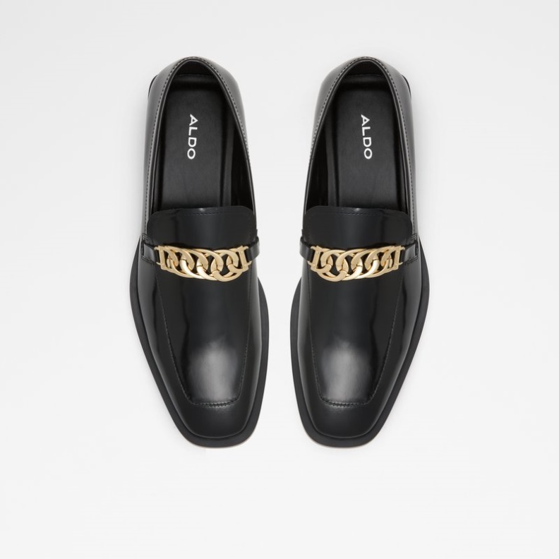 Suavo Schwarzes Leder Glatt Aldo Fashion