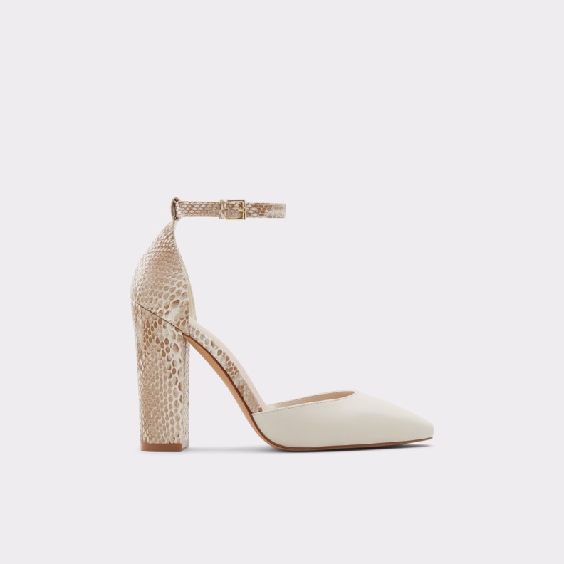 White Susan Strappy Heeled Shoe Fashion Aldo