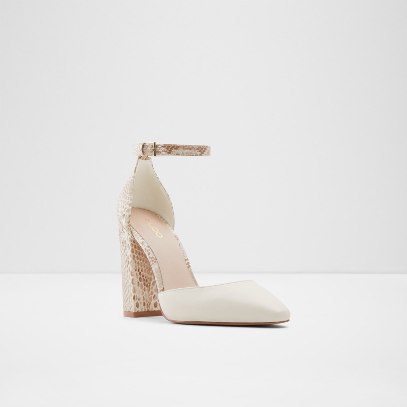 White Susan Strappy Heeled Shoe Fashion Aldo