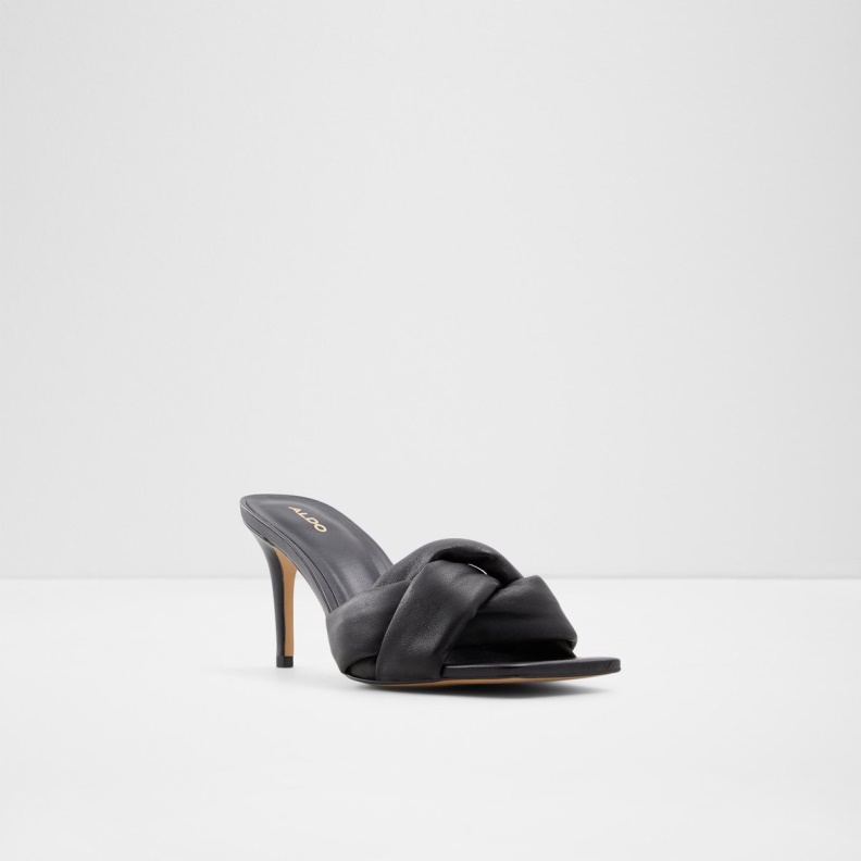 Aldo Fashion Syngrapha Heeled Mule Stiletto Heel Black