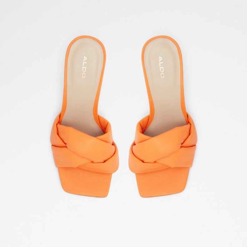 Bright Orange Syngrapha High Heel Sandal Stiletto Heel Fashion Aldo