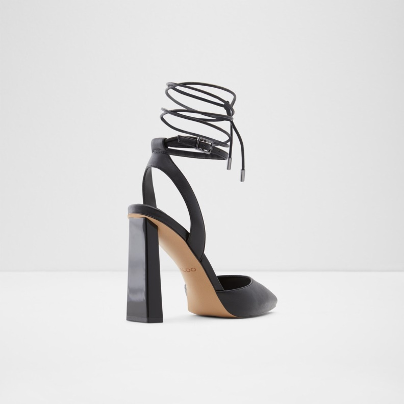Fashion Black Tilah Strappy Heeled Shoe Aldo