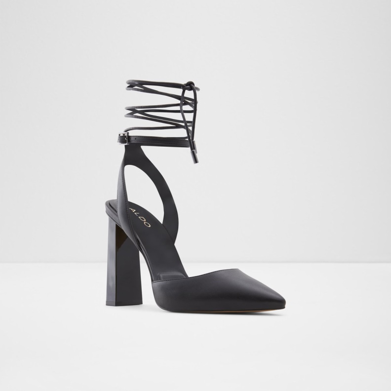Fashion Black Tilah Strappy Heeled Shoe Aldo
