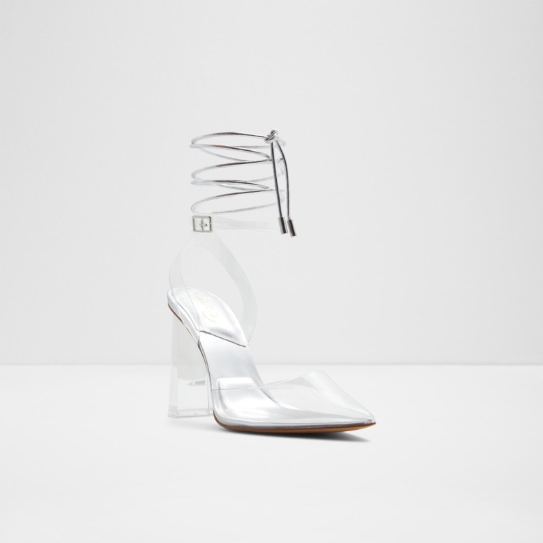 Fashion Silver Tilah Strappy Heeled Shoe Aldo