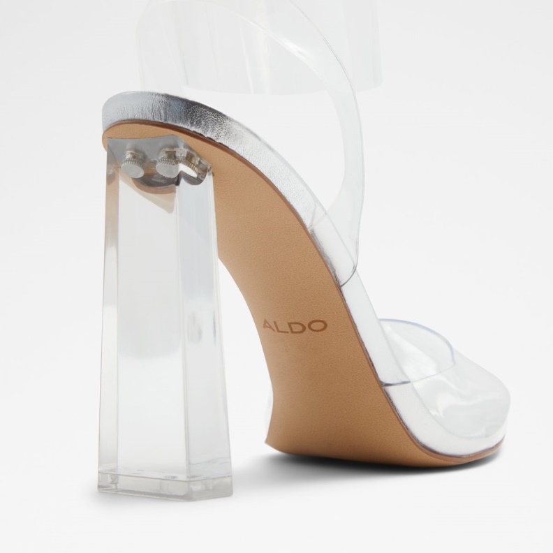 Fashion Silver Tilah Strappy Heeled Shoe Aldo