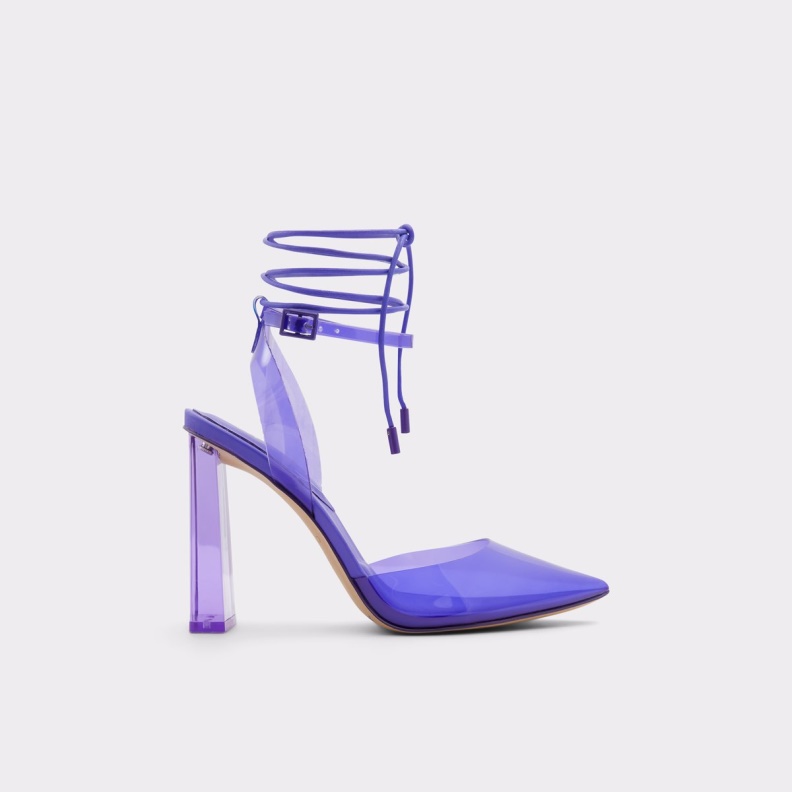 Bright Purple Fashion Aldo Tilah Strappy Heeled Shoe