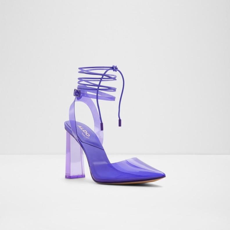 Bright Purple Fashion Aldo Tilah Strappy Heeled Shoe