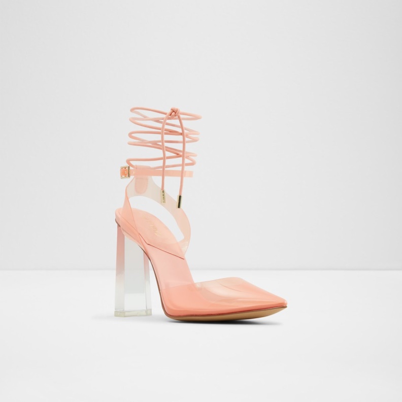 Tilah Strappy Heeled Shoe Block Heel Fashion Light Orange Aldo
