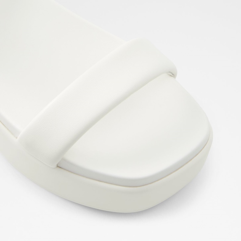 Aldo White Fashion Tisdal Strappy Wedge Sandal Wedge Heel