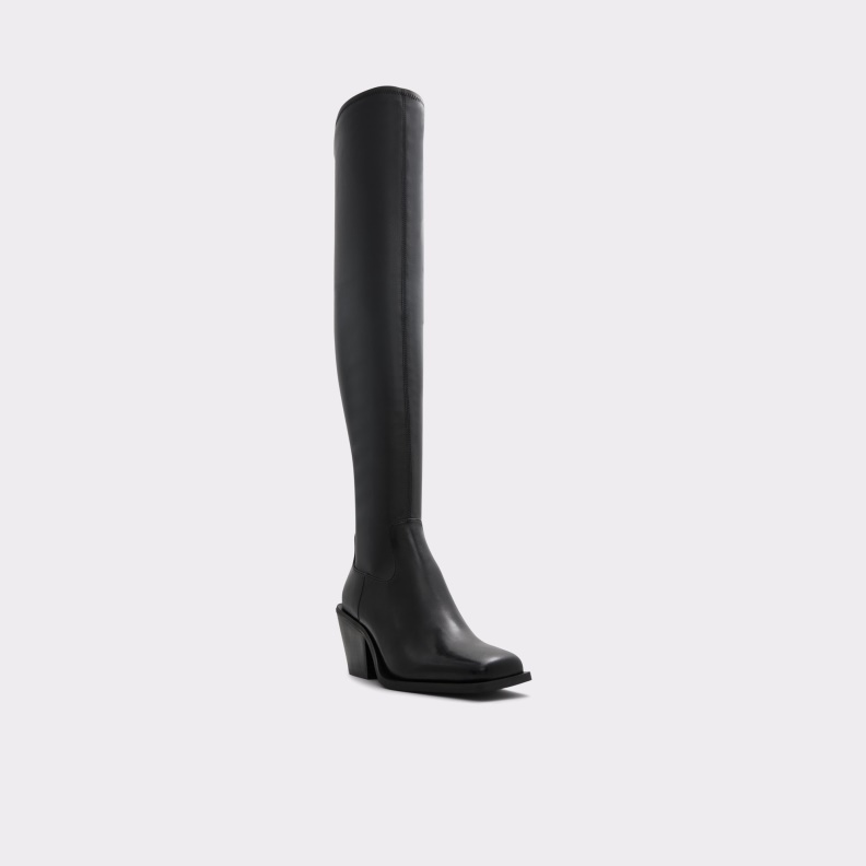 Black Aldo Fashion Toro Over-The-Knee Western Boot
