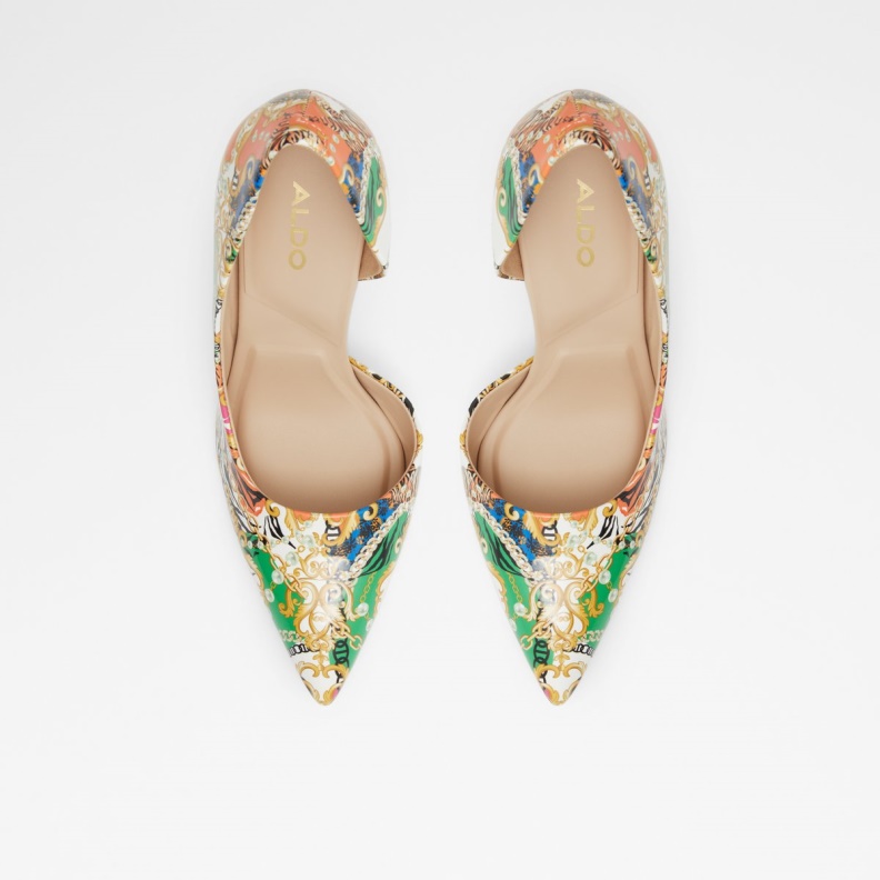 Tresora High Heel Shoe Stiletto Heel Aldo Fashion Bright Multi Synthetic Patent