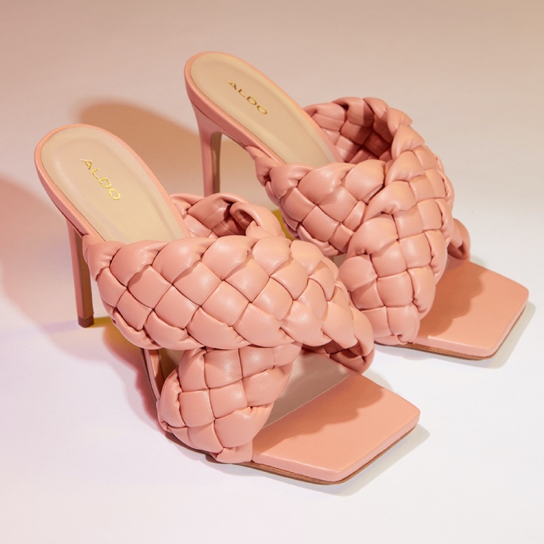 Aldo Light Orange Fashion Tressu High Heel Sandal Stiletto Heel