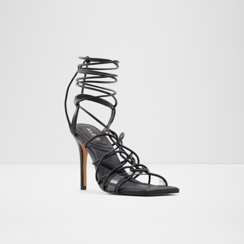 Truelove Strappy Heeled Sandal Stiletto Heel Black Aldo Fashion