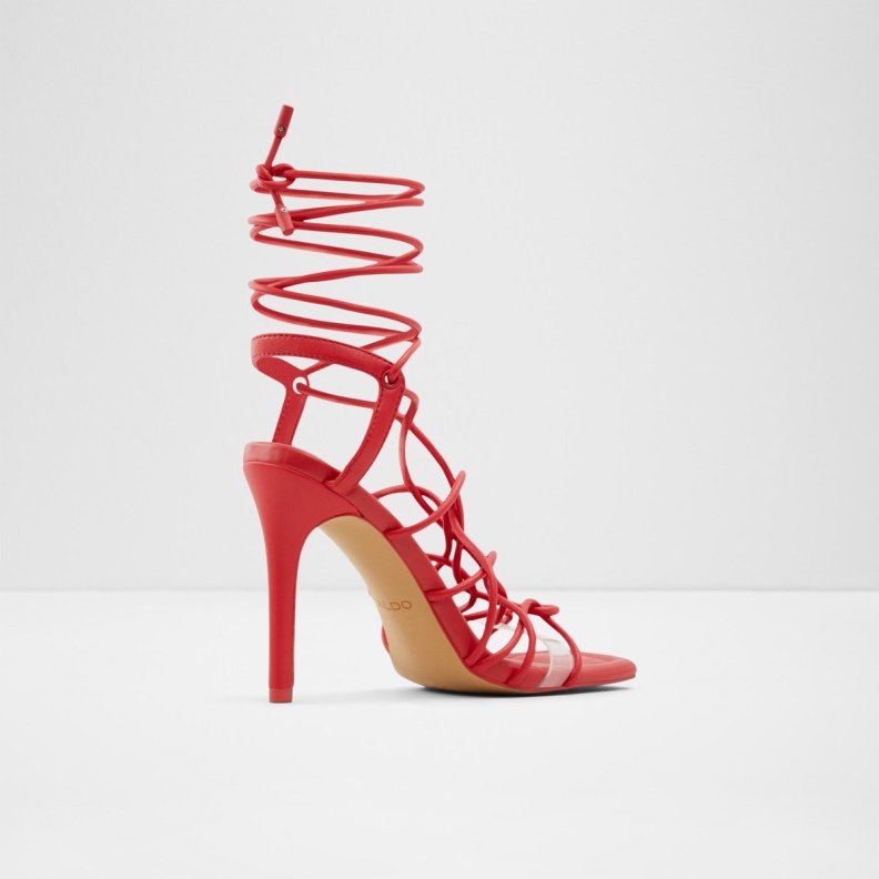 Fashion Aldo Truelove Strappy Heeled Sandal Stiletto Heel Red