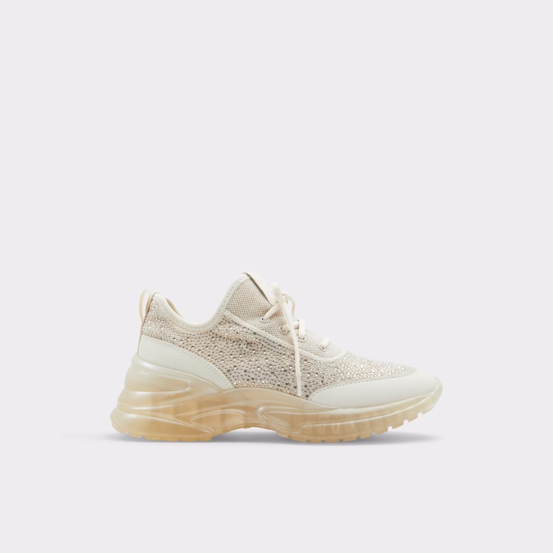 Aldo Fashion Twilight Wedge Sneaker Jogger Sole Light Beige