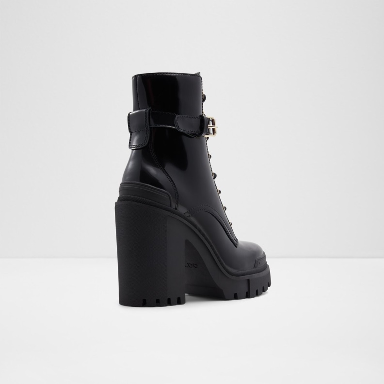 Aldo Black Fashion New Arrival Uplift Combat Boots Lug Sole
