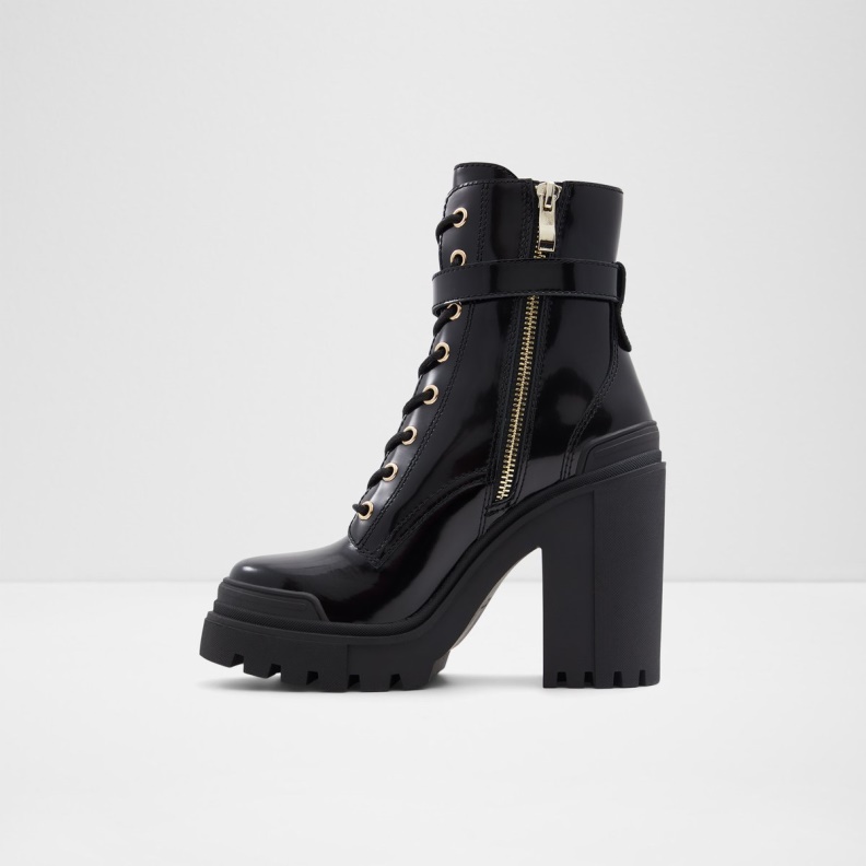 Aldo Black Fashion New Arrival Uplift Combat Boots Lug Sole