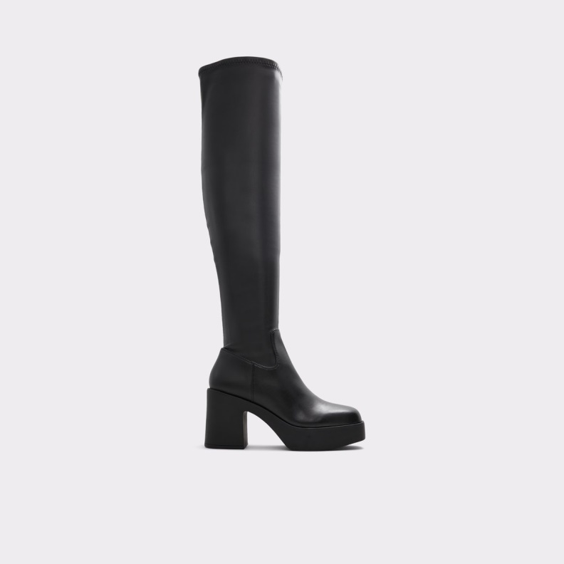 Aldo Fashion New Arrival Upscale Over-The-Knee Boot Lug Sole Black