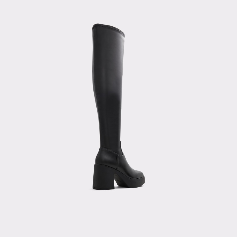 Aldo Fashion New Arrival Upscale Over-The-Knee Boot Lug Sole Black