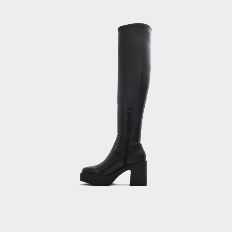 Aldo Fashion New Arrival Upscale Over-The-Knee Boot Lug Sole Black