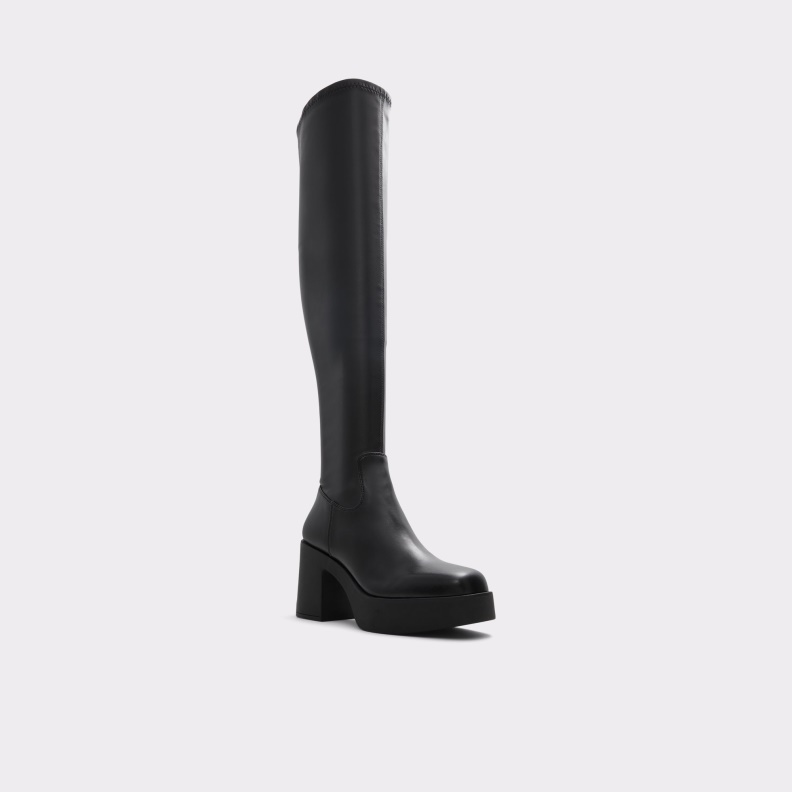 Aldo Fashion New Arrival Upscale Over-The-Knee Boot Lug Sole Black
