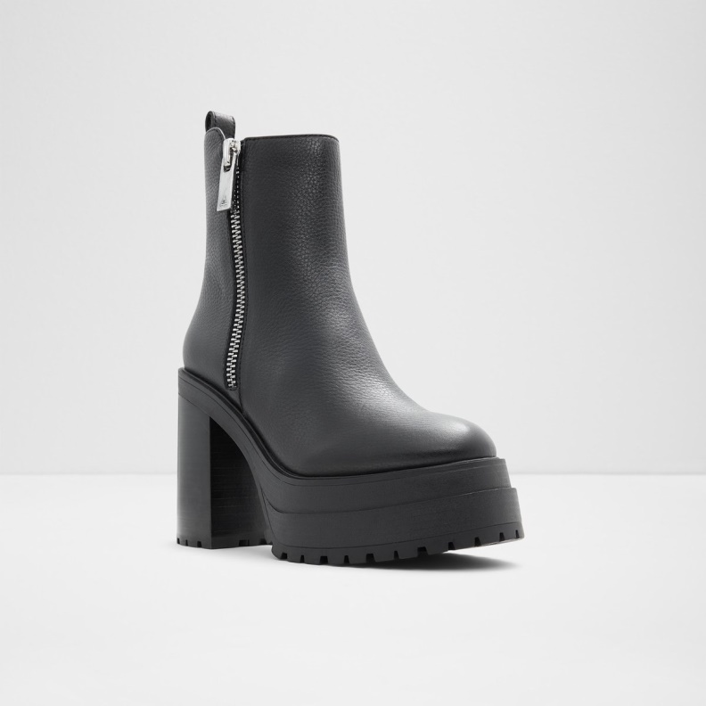 Black New Arrival Upside Platform Ankle Boot Lug Sole Aldo Fashion