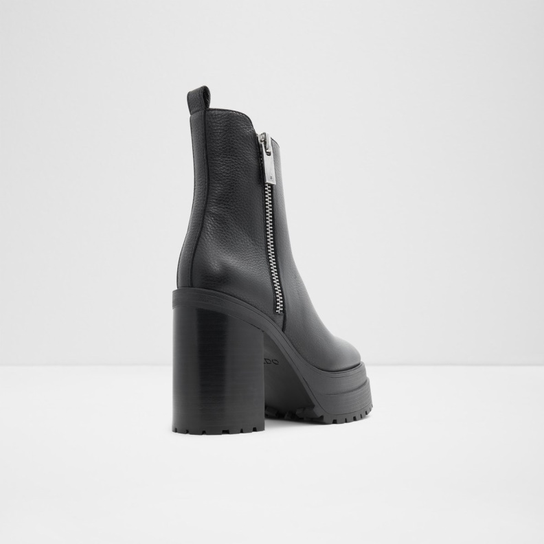New Arrival Upside Platform Ankle Boot Lug Sole Fashion Aldo Black