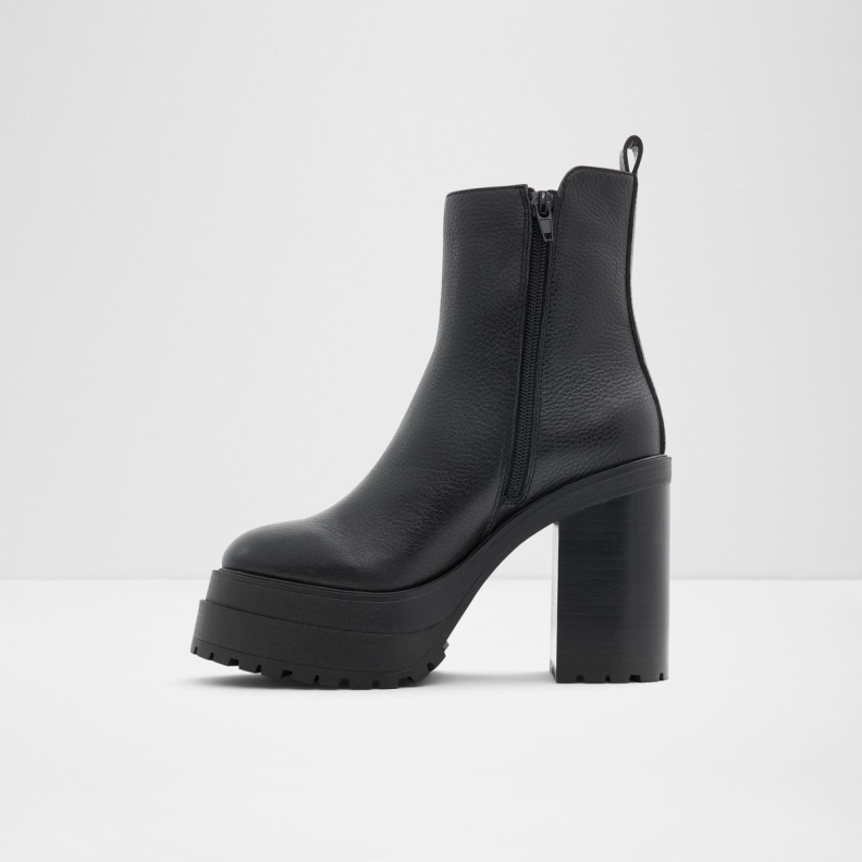 New Arrival Upside Platform Ankle Boot Lug Sole Fashion Aldo Black