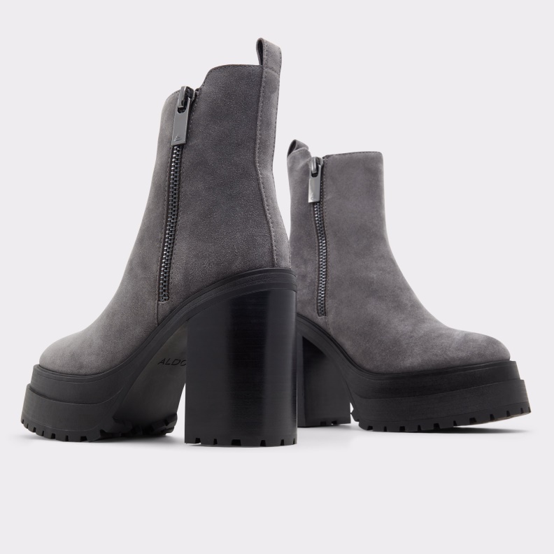 Dark Grey New Arrival Upside Platform Ankle Boot Lug Sole Fashion Aldo