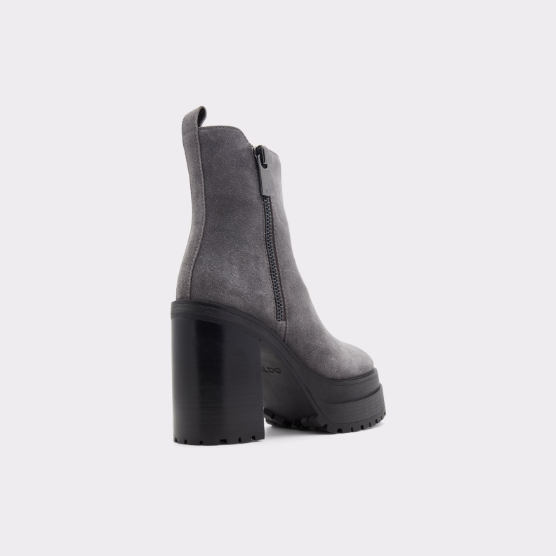 Dark Grey New Arrival Upside Platform Ankle Boot Lug Sole Fashion Aldo