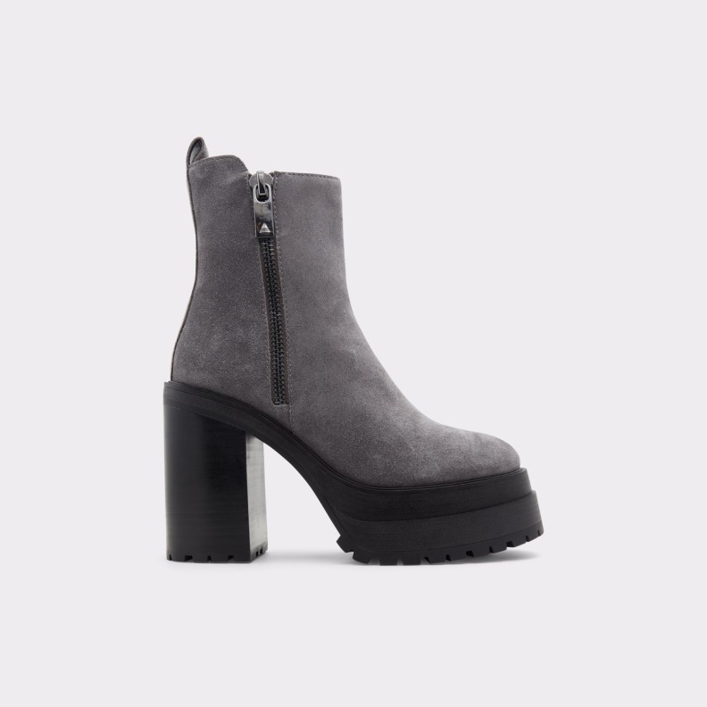 New Arrival Upside Platform Ankle Boot Lug Sole Fashion Dark Gray Aldo