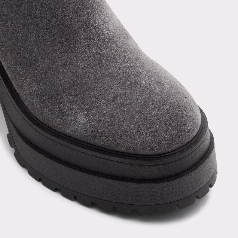 New Arrival Upside Platform Ankle Boot Lug Sole Fashion Dark Gray Aldo