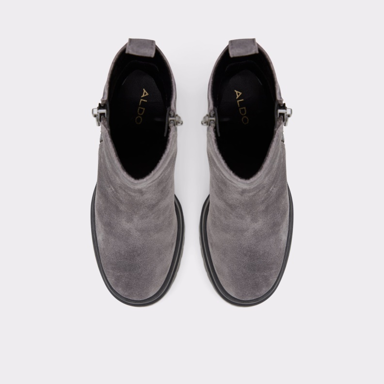 New Arrival Upside Platform Ankle Boot Lug Sole Fashion Dark Gray Aldo