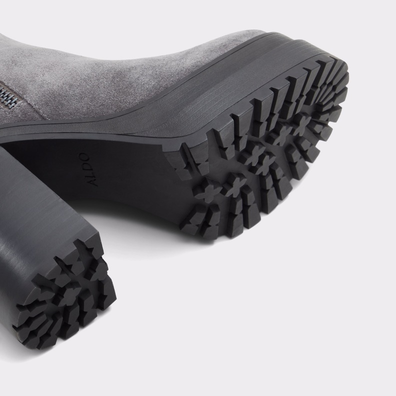 New Arrival Upside Platform Ankle Boot Lug Sole Fashion Dark Gray Aldo