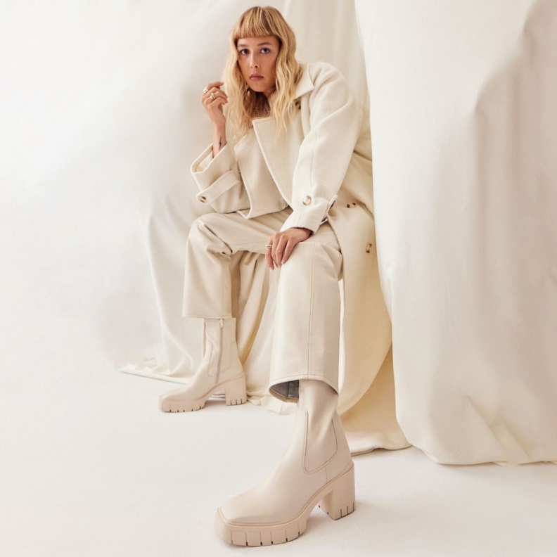 Upstage Sock Boot Lug Sole Fashion Aldo White