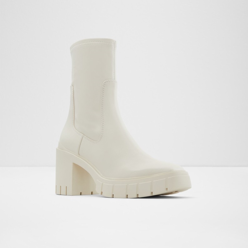 Upstage Sock Boot Lug Sole Fashion Aldo White