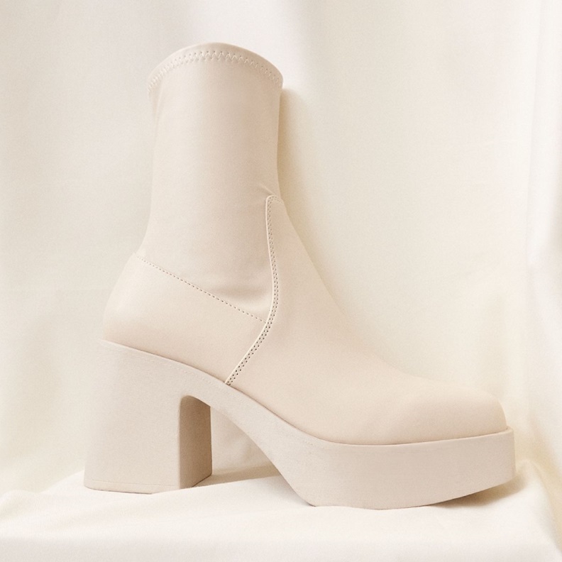 Upstage Sock Boot Lug Sole Fashion Aldo White