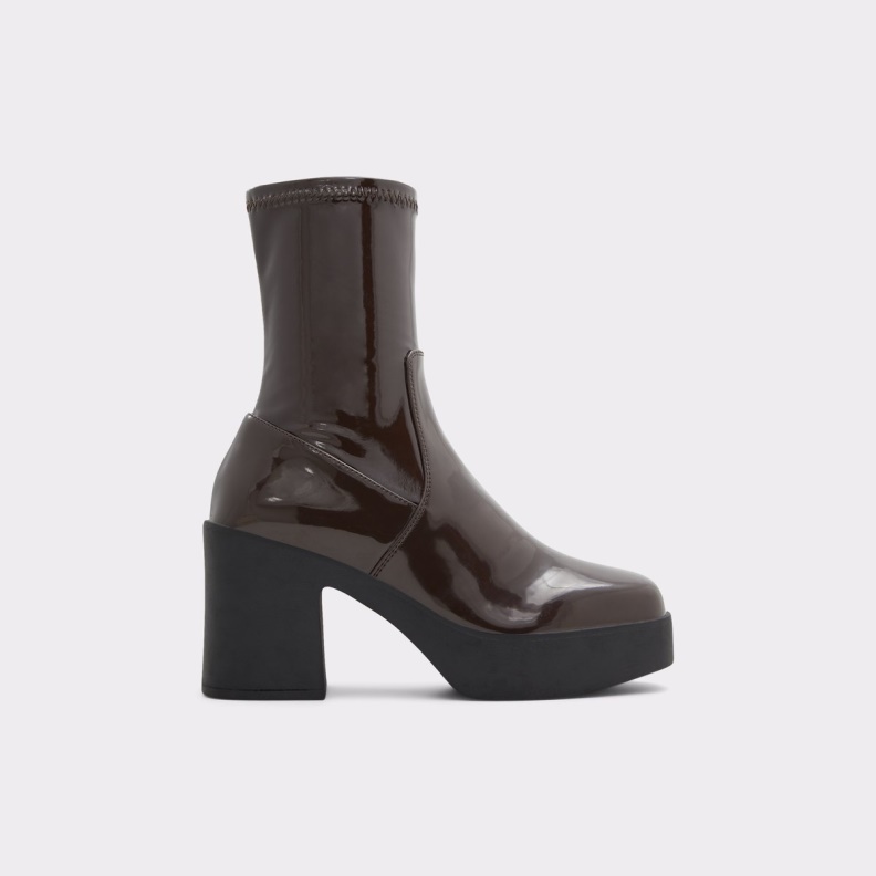 Aldo Dark Brown Fashion Upstep Ankle Boot