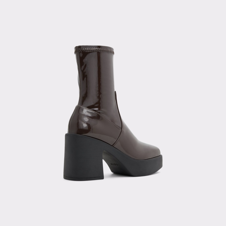 Aldo Dark Brown Fashion Upstep Ankle Boot