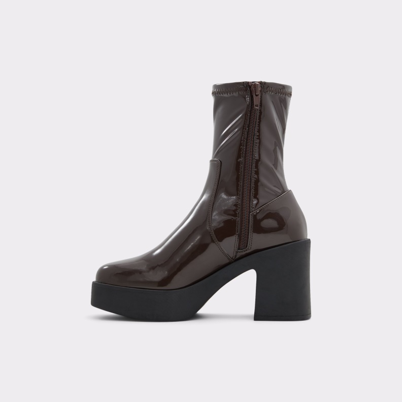 Aldo Dark Brown Fashion Upstep Ankle Boot
