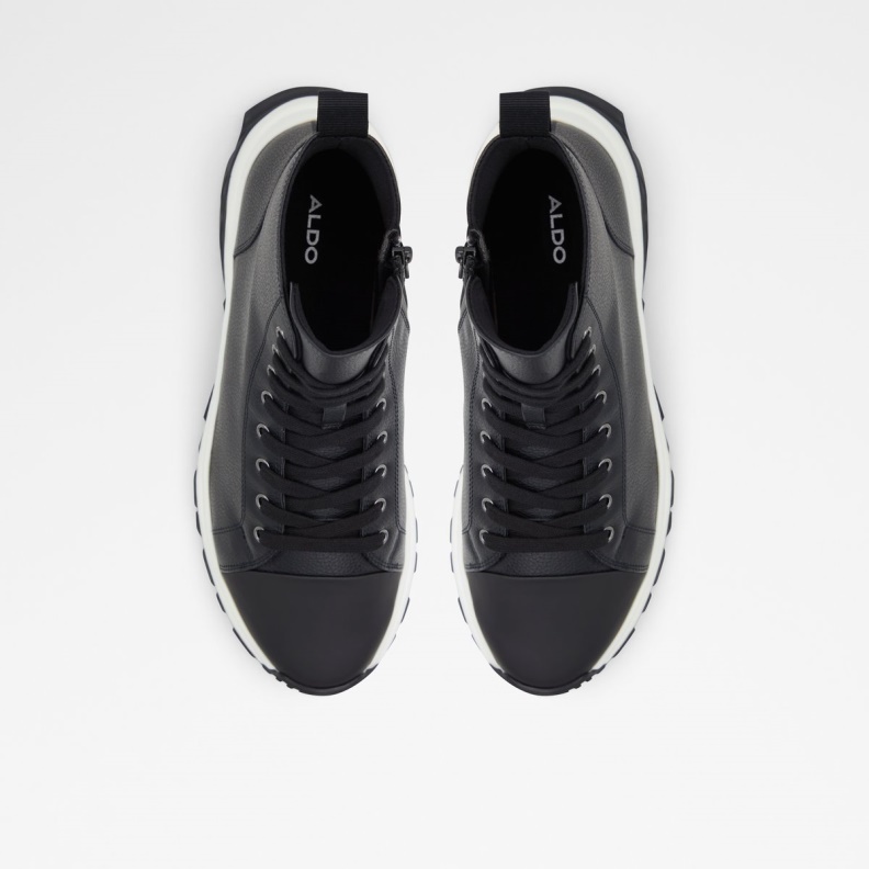 Black Fashion Aldo Vertex High Top Sneaker Jogger Sole