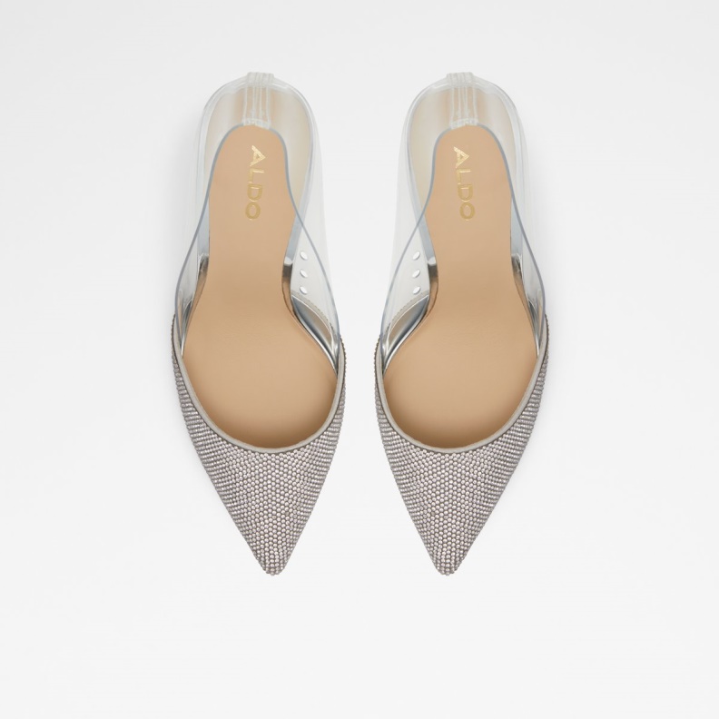 Fashion Silver Aldo Violetta High Heel Shoe