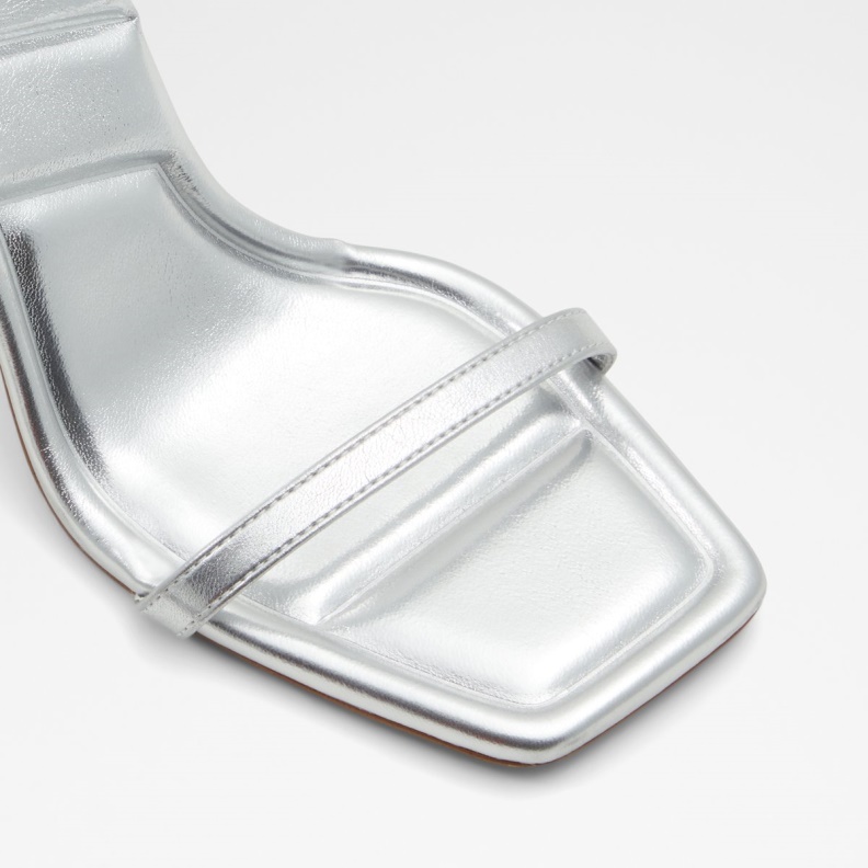 New Arrival Vivanti Ankle Strap Heeled Sandal Aldo Fashion Silver