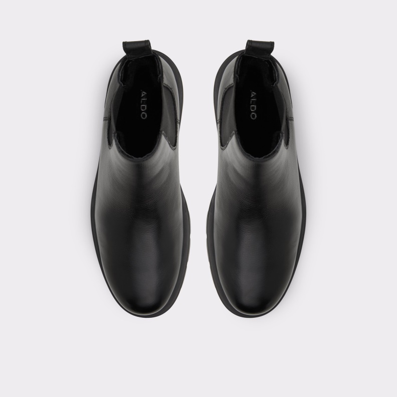 Schwarzes Leder Glatt Aldo Fashion Weannon