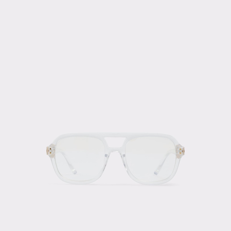 Aldo Black-White Fashion Wirer Aviator Sunglasses