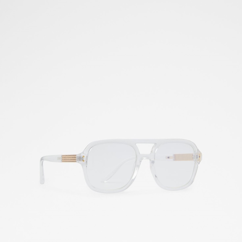 Aldo Black-White Fashion Wirer Aviator Sunglasses