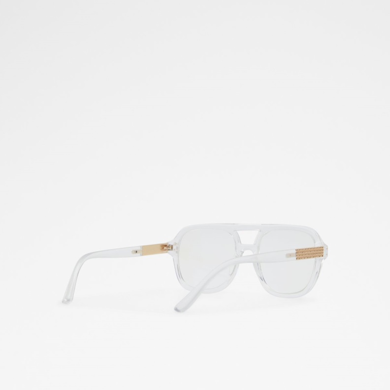 Aldo Black-White Fashion Wirer Aviator Sunglasses